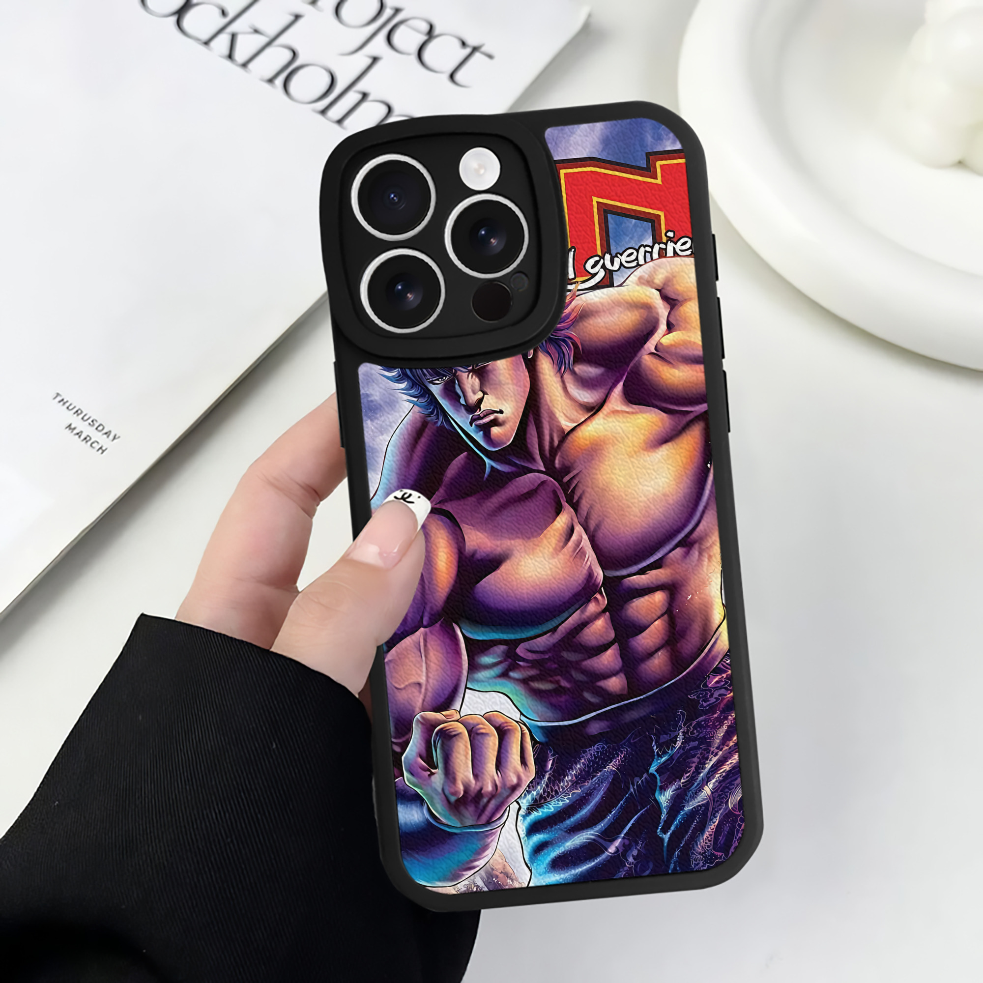 （画像用） 北斗の拳 Fist of the North Star 【iPhone 16シリーズ対応】シリコンスマホケース（レザー調） 材質：シリコン